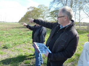 September 2012. Ulf Gahm at the site of the March 1944 crash landing of the B-17 Liberty Lady