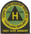 306th Bombardment Group patch - the H was painted on the tails of the B-17's to indicate that they were from Thurleigh