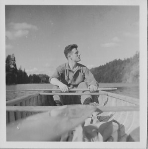Herman F. Allen on the lake at Rättvik, 1944 