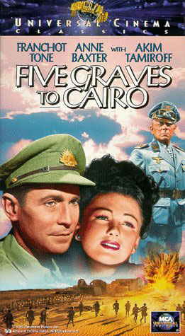 Five Graves to Cairo, WWII Movie starring Franchot Tone