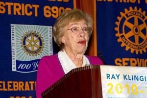 Eva Schloss at the Rotary Club of Roswell, GA