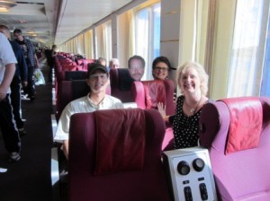 Bill, "David", Barbara, Kathy In the Aft section with reclining seats ... great views.