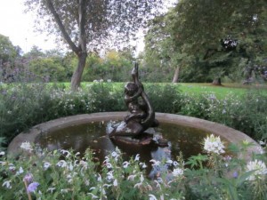 Rosendals Wärdshus garden fountain