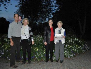 Bill, Kathy, Barbara and Pat ... Siblings in the Proposal Garden. Oh yes, and a stand-in photo of David