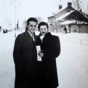 Herman and Hedvig Allen in Rättvik, January 1945. photo sent to me by  Jan-Olof Nilsson