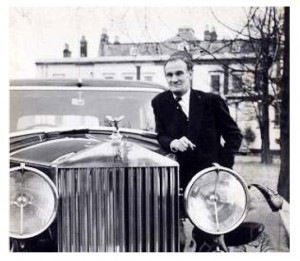 Eddie Chapman next to a Rolls Royce. Was it his? Declassified from the UK National Archives.